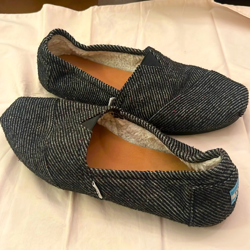 Size 10 Wool-blend insulated Toms